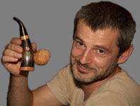 David A. Wagner mit seiner "Caveman"